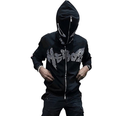 Hoodies manufacturer | Mens full zip hoodies | 3D foam printed hoodies | Men's rhinestone hoodies