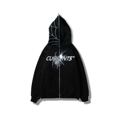 Hoodies manufacturer | Mens full zip hoodies | 3D foam printed hoodies | Men's rhinestone hoodies