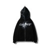 custom zip hoodie over face fleece 3d logo puff print bulk heavyweight rhinestone full zip up hoodie custom embroidered hoodie