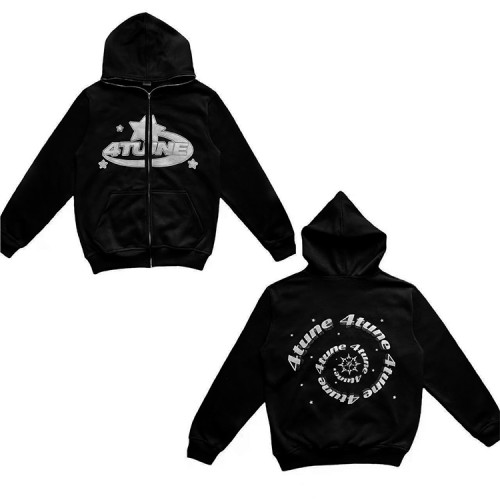 Hoodies manufacturer | Mens full zip hoodies | 3D foam printed hoodies | Men's rhinestone hoodies