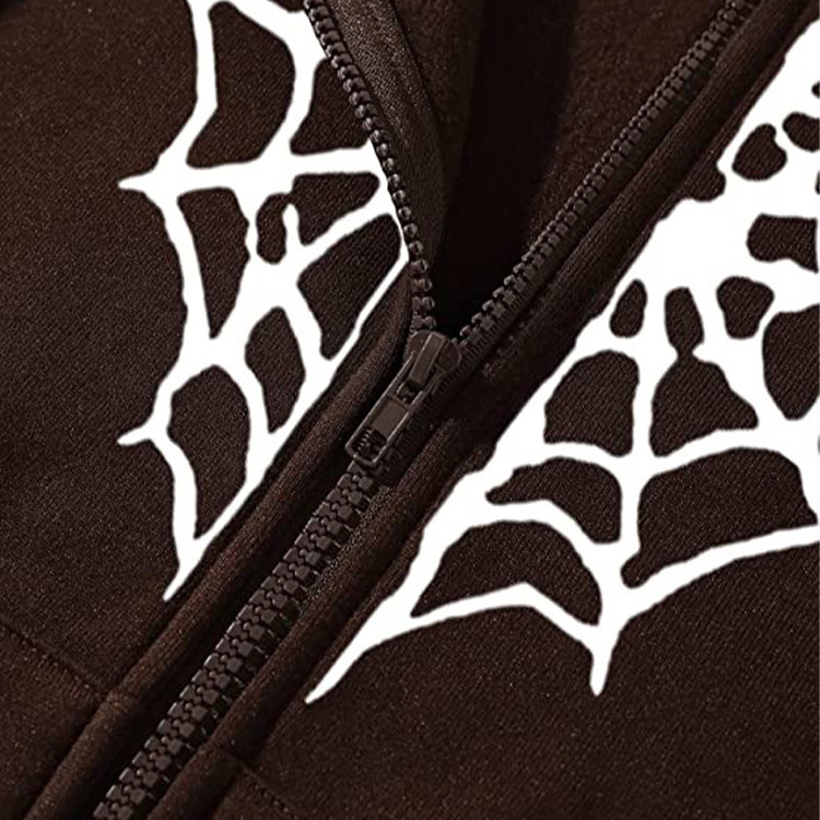 Custom men's fuzzy embroidered pattern hoodies 