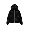 Wholesale Rhinestone Skull Logo Color Casual Sweatshirts Puff Print Custom Logo Printed Cotton Blank Hoodie For Men