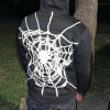 Custom Oversized Spider Web Logoheavy weight puff print hoodie pullover 3d puff printing sweatshirts hoodies for men