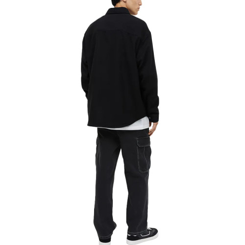 Pants manufacturer | High quality wide-leg pants | Mens cargo pants | Black denim washed pants