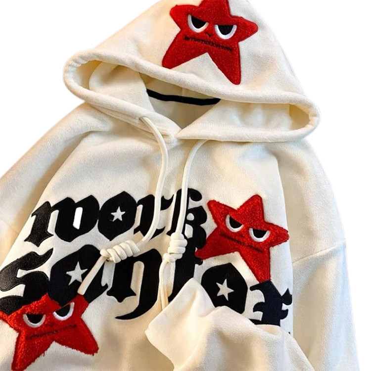 Custom design 3d logo men chenille patches hoodies