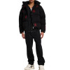 Custom Winter Puffer Jacket Red Dagger For Men Stand Collar Casual Outwear Coat Men Puffer Jacket