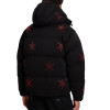 Custom Winter Puffer Jacket Red Dagger For Men Stand Collar Casual Outwear Coat Men Puffer Jacket