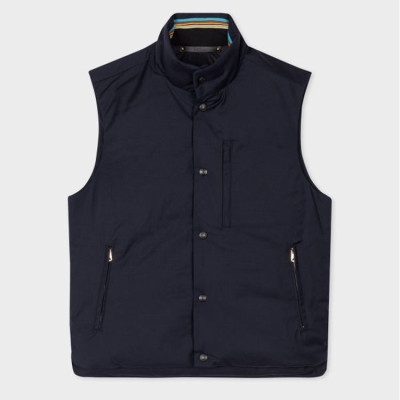 Custom outdoor windbreaker insulated warm vest quilted gilet puffer jacket sleeveless jacket for men