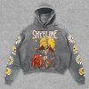 Custom new fashion hoodie pocket no drawstring premium hoodies vintage wash graphic cropped hoodie