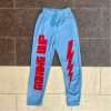 Custom skateboard mens pants fleece sports stacked flared sweat trousers 3D puff print sweatpants