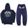 Custom streetwear hoodie essentials men's spider web hoodies printed graphic rhinestone hoodie for men