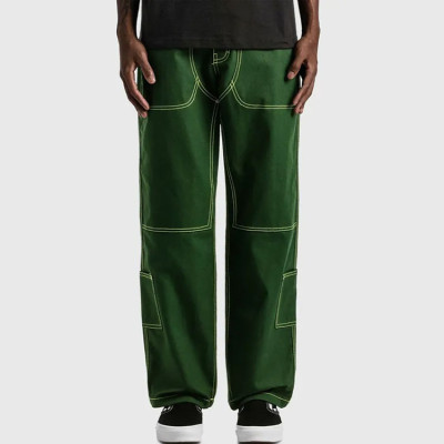 Custom hip hop cargo pants contrast stitched loose straight baggy plus size men's pants