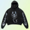 Custom plus size men's hoodies high quality clothing manufacturers acid wash pattern printing hoodie