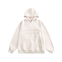 Custom heavy thick 100% cotton men's hoodies oversized hot design logo 3d embossed hoodies