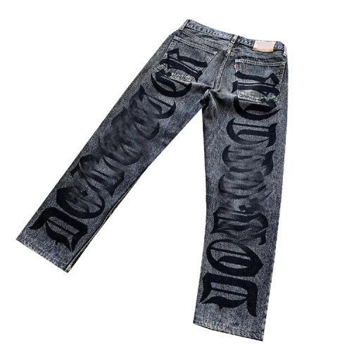 Custom pants | Mens street hiphop denim pants | Digital printed pants | Washed pants | Stacked pants