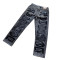Custom 100% cotton mens streetwear denim pants baggy stacked digital printed jeans