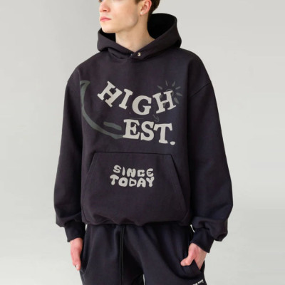 Custom High Quality Hoodie Puff Print Jacket Fleece Cotton Mens Full Zip Hoodie French Terry Hoodie