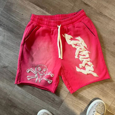 Custom shorts | Men's 3D puff print shorts | Drawstring plus size shorts | Acid wash shorts