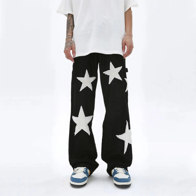 Custom pants | Men's skate street pants | 100% cotton loose pants | Towel embroidery pants