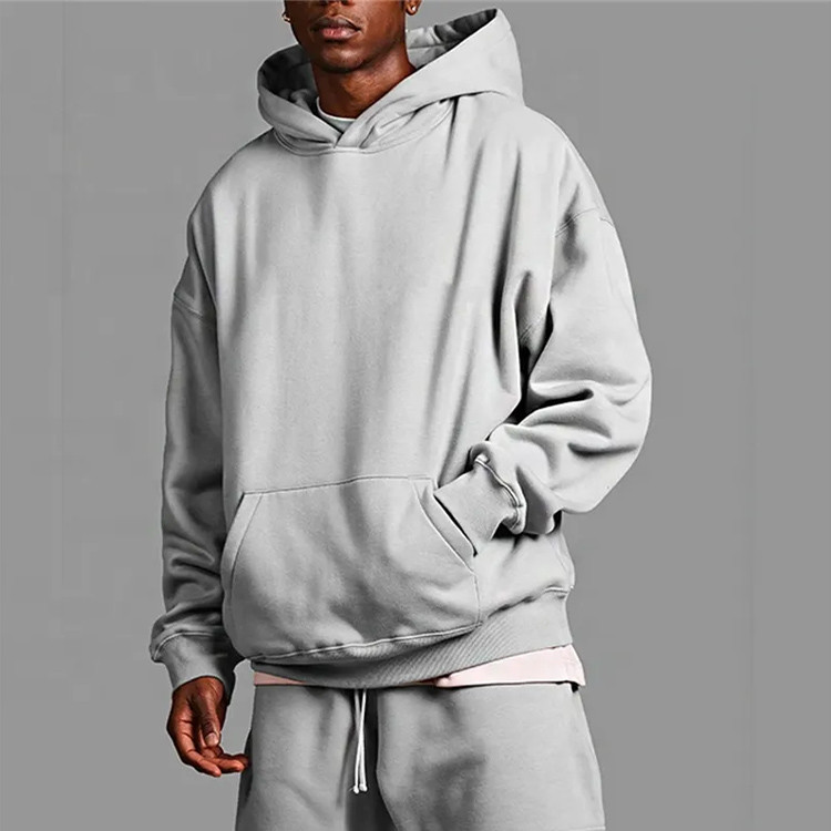 drop shoulder pullover hoodies mens plain dyed premium hoodies