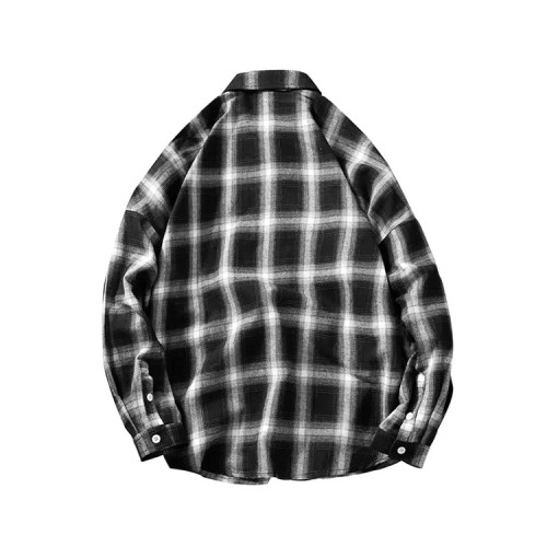 OEM jacket | Mens plaid shirts jacket | Long sleeve cotton jacket | Buttoned jackets | Zipper jacket