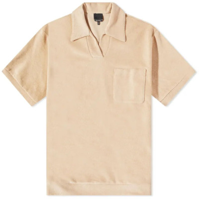 Custom premium textured cotton khaki polo shirts spring summer lapel split casual short sleeve