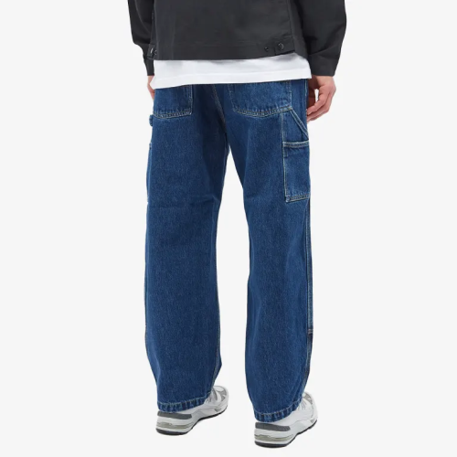 OEM pants | Mens straight loose pants | Multiple large pockets pants | Casual denim blue pants