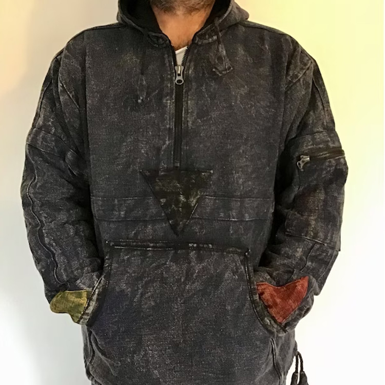 Custom streetwear high quality acid washed men hoodies