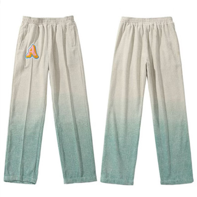 OEM pants | Gradient pants | Embroidered casual pants | Men's loose pants | Cotton terry pants