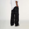 Custom branded oversized jeans demin big side pocket wide legcrux baggy jeans men hip hop black