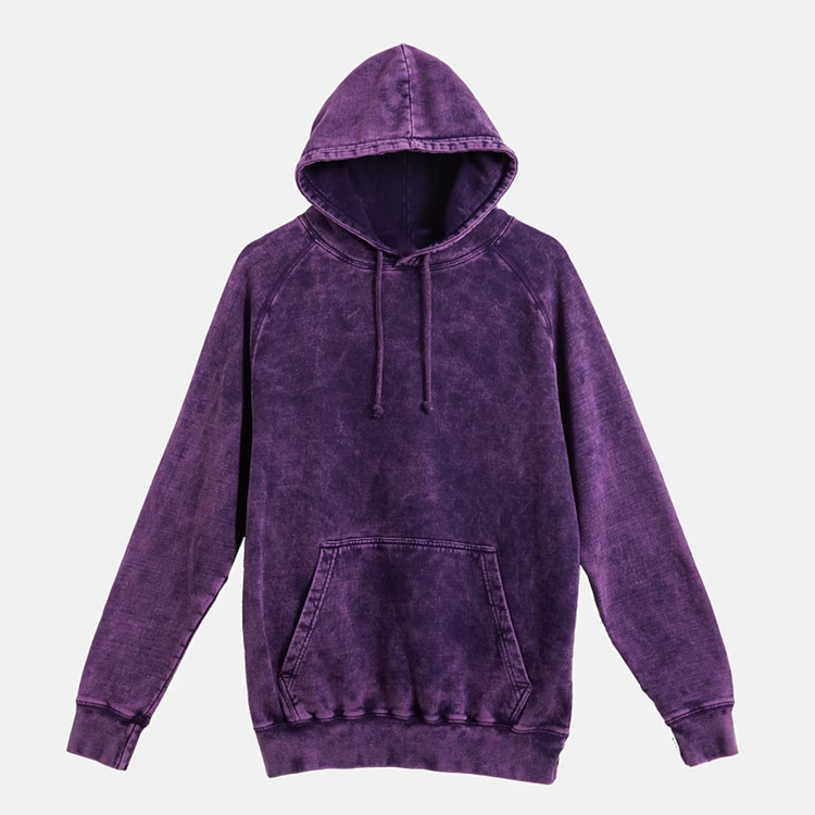  Custom streetwear clothing premium cotton vintage wash raglan hoodies