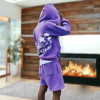 Custom streetwear manufacturer hooded oversized men's hoody set 3d letter puff print zip up hoodies