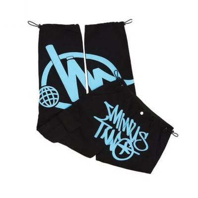 OEM pants | Screen print graphic pants | Hiphop sport pants | Men's muti-pockets pants | Black pants