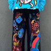 Custom streetwear clothing graffiti printing staight wide leg nylon/polyester joggers sweatpants
