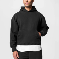 custom streetwear clothing oversized plain cotton blank hoodies pullover plus size men's hoodies