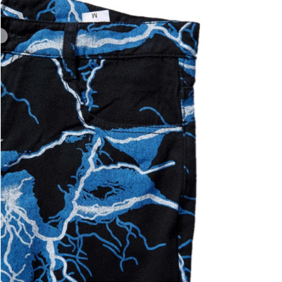 OEM pants | Streetwear manufacturer | Lightning print pants | Men's denim pants | High quality pants