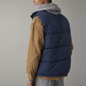 OEM jacket | Men's winter warm vest | Puffer jacket vest | Sleeveless jacket vest | Dark blue jacket