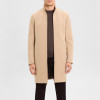 Custom Streetwear Clothing Peacoat Detachable Overcoat Brown Plush Cardigan Woolen Clothes Jacket