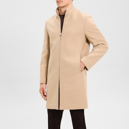 OEM jackets | Casual peacoat | Khaki woolen jacket | Stand-up collar jacket | Long jackets | Zippers