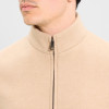 Custom Streetwear Clothing Peacoat Detachable Overcoat Brown Plush Cardigan Woolen Clothes Jacket