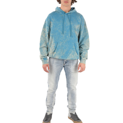 Custom men tie dye hoodie high quality fleece pullover hoodie drawstring pocket oversized hoodie