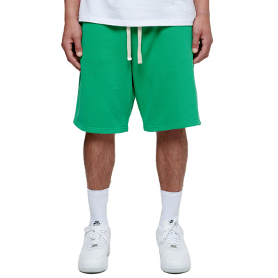 Custom men vintage 100% cotton men's 3D puff print shorts with drawstring plus size men acid wash shorts