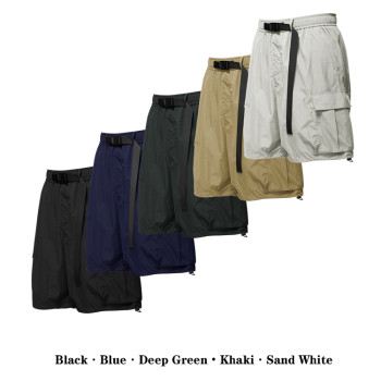 Custom Mens Streetwaer Cargo Shorts|Adjustable Belt Nylon Shorts|Mens Cargo Pants|OEM Waterproof Nylon Cargo Shorts