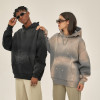 Custom Mens Streetwear Distressed Spray Paint Hoodies|Unisex|Blank|Plus size|Pockets|Cotton|Heavyweight