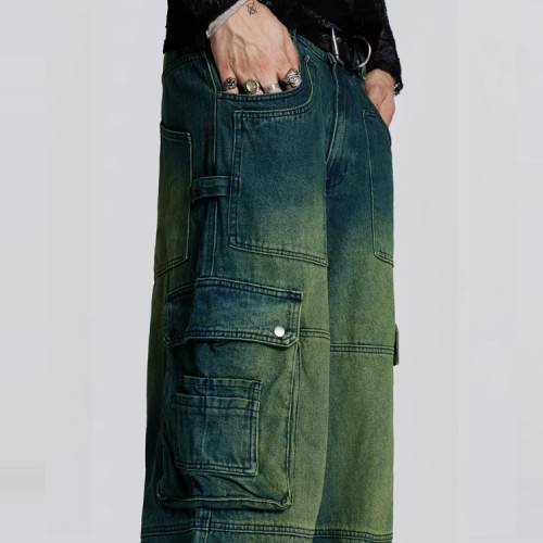 OEM streetwear pants | Washed pants | Multipocket pants | Loose pants | Blue pants | Vintage pants