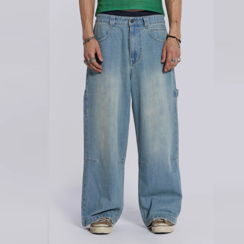 OEM streetwear pants | Blue pants | Old-fashioned pants | Classic casual pants | Versatile pants