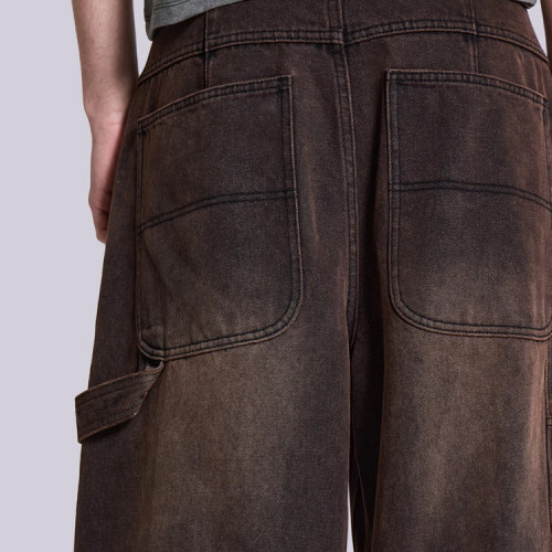 Custom pants | Brown pants | Solid color pants | Streetwear pants | Loose pants | Buttons pants