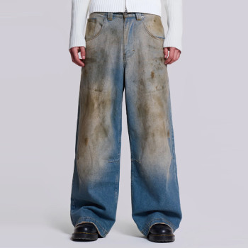 OEM pants| Gradient pants | Blue pants | Grey pants | Fashion pants | Vintage pants | Street pants