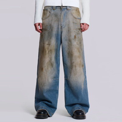 OEM jeans | Gradient jeans | Blue jeans | Grey jeans | Fashion jeans | Vintage jeans | Street jeans