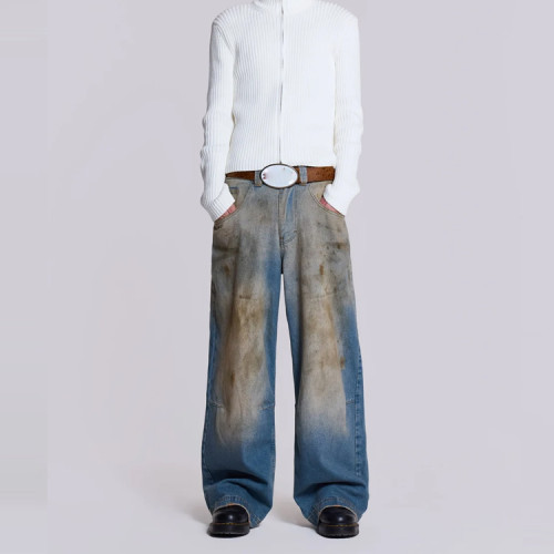 OEM pants| Gradient pants | Blue pants | Grey pants | Fashion pants | Vintage pants | Street pants